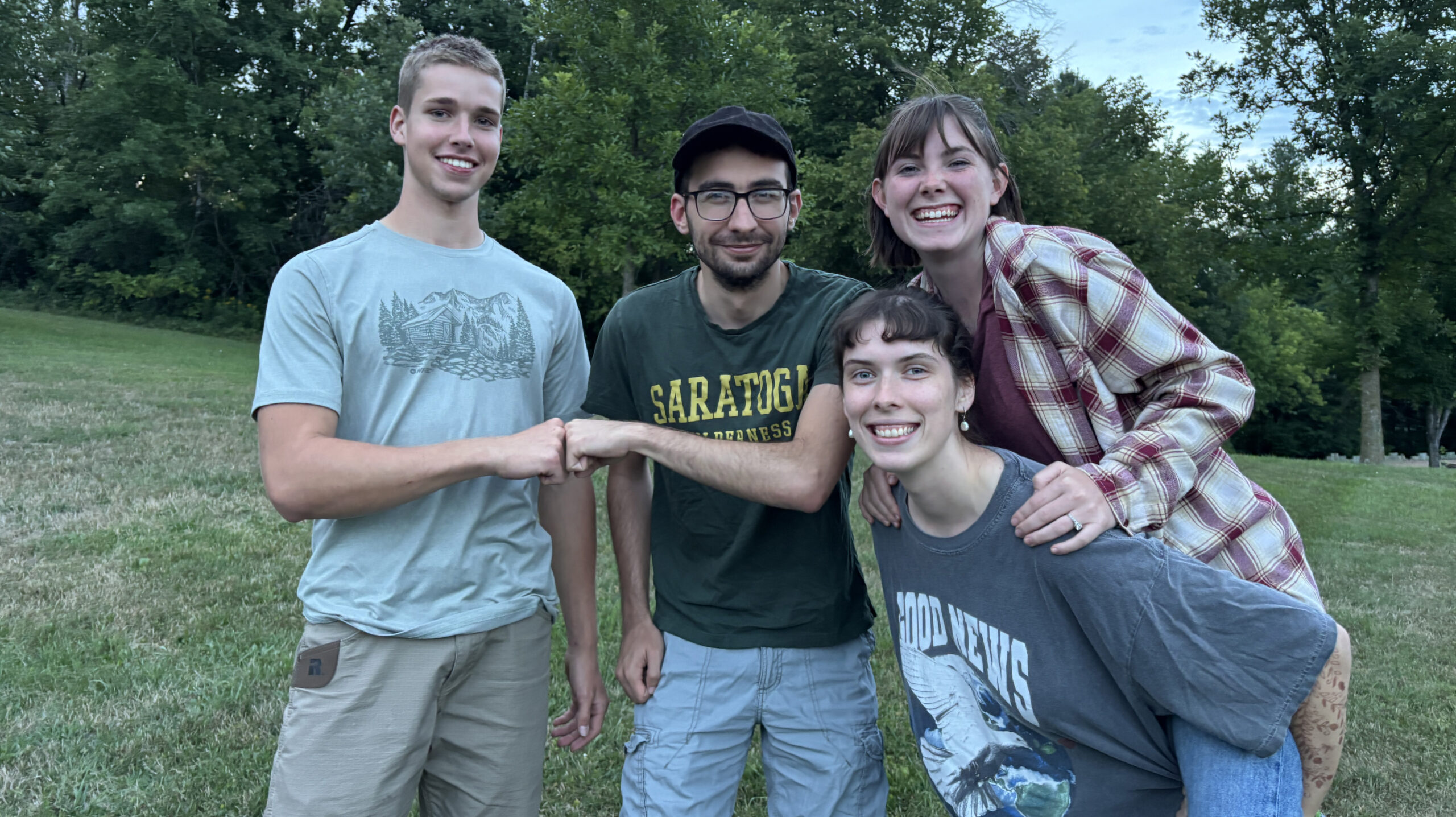 Photo of Miles, Will, Alida, and Daphne
